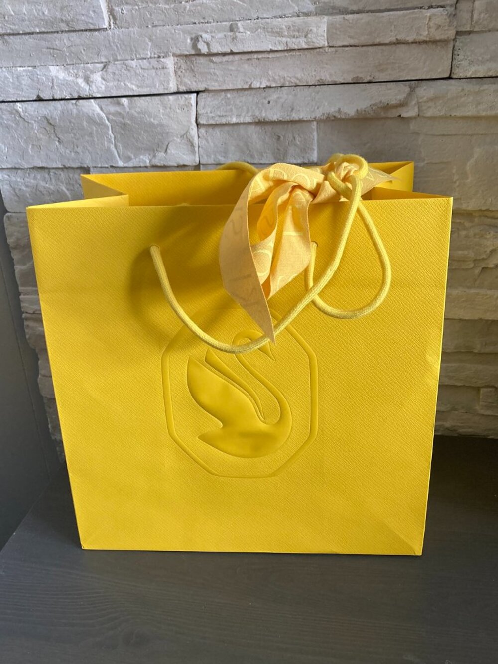 Swarovski Yellow Gift Bag with Ribbon